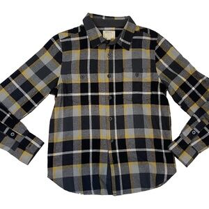 Mountain Warehouse Lumber Jack Flannel Shirt Plaid Black & Yellow Size XS NWT